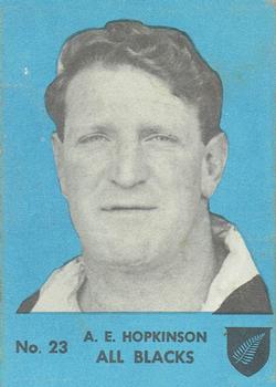 1968 Playtime Rugby Gum Famous Rugby Players - Blue #23 Alister Hopkinson Front